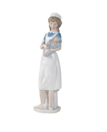 Valencia Handcrafted Porcelain Nurse Statue, 13 Inches