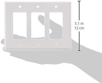 White Thermoset 3-Gang Mid-Size Wall Plate