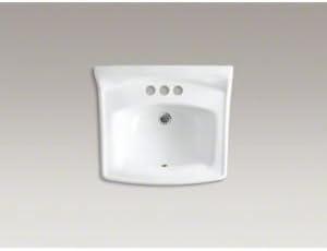 Greenwich Vitreous China Rectangular Wall Mount Bathroom Sink with Overflow
