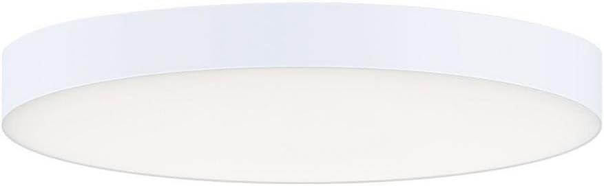 Maxim 57662Wt Trim 7" Wide Integrated Led Flush Mount Ceiling Fixture - White