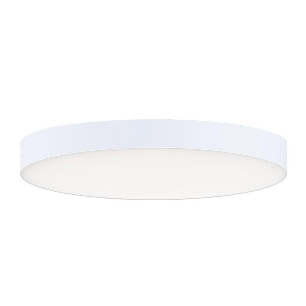 Maxim 57662Wt Trim 7" Wide Integrated Led Flush Mount Ceiling Fixture - White