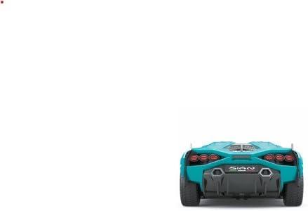CMJ RC Cars: Lamborghini Sián FKP 37 - Blue - 1:24 Scale, 2.4GHz, LED Headlights