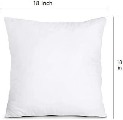 Utopia Bedding 18x18 White Throw Pillow Inserts (Set of 2) – Decorative Pillows for Bed & Couch