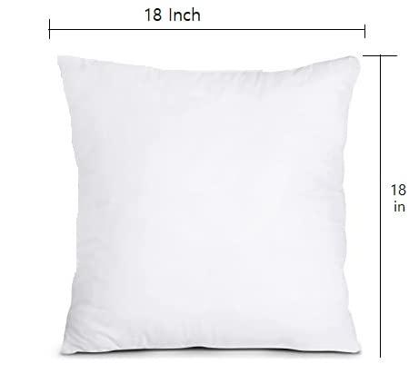 THROW PILLOW, SOFA PILLOW, OUT DOOR PILLOW, COUCH PILLOW, BEDDING PILLOW Inserts (Set of 2, White), 18x18 Inches - Lightweight Fillers for Sofa, Bed, and Home Décor (18x18 Inch (Pack of 2)
