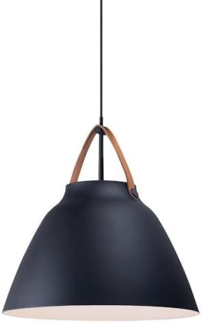 Maxim Lighting Nordic 1 - Light Pendant in  Tan Leather/Black