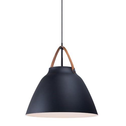 Maxim Lighting Nordic 1 - Light Pendant in  Tan Leather/Black