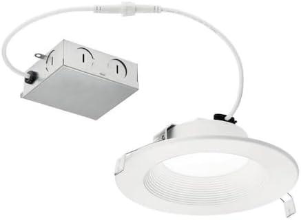 Kichler Dlrc06r2790 Led Canless Recessed Light 6" Round Baffle Recessed Trim - White