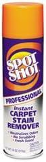 Spot Shot Professional Instant Carpet Stain Remover 18 oz Aerosol Spray, 12/Carton