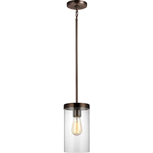 Sea Gull Lighting 6590301-778 Zire Pendant, 1-Light 60 Watts, Brushed Oil Rubbed Bronze