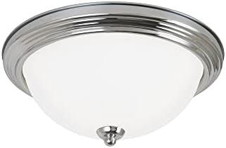 Ceiling Flush Mount 1-Light Chrome Flush Mount with LED Bulb