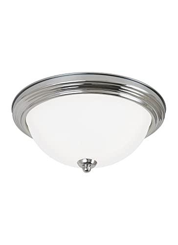 Chrome and Glass LED Ceiling Flush Mount Light