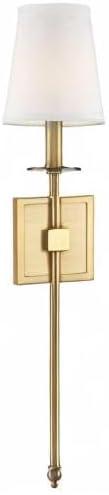 Monroe Transitional 1-Light Dimmable Sconce in Warm Brass