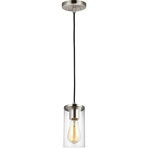 Zire Mini 4" Brushed Nickel Pendant with Clear Glass Shade