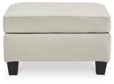 Signature Design by Ashley Contemporary Genoa Ottoman Leather Coconut