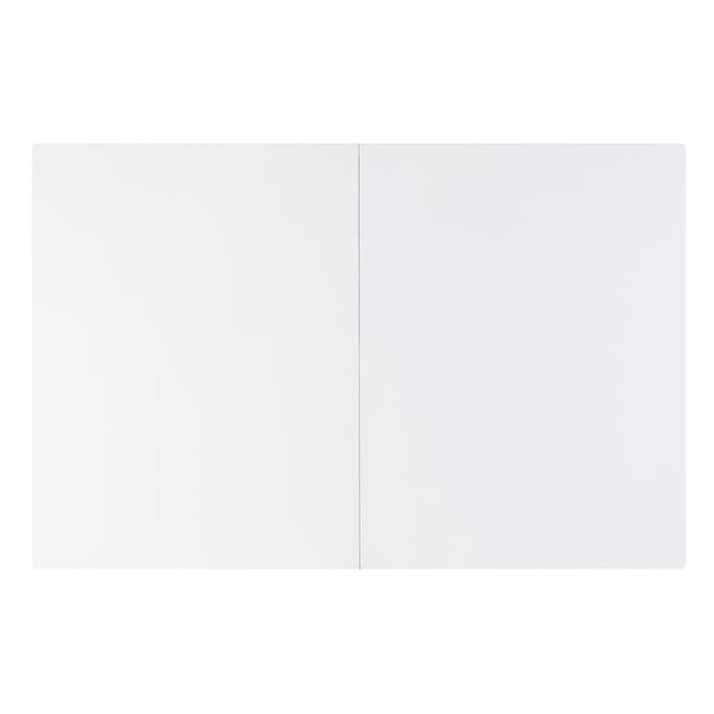 White High Gloss Extendable Dining Table with Chrome Legs