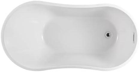 54" X 28" Freestanding Soaking Acrylic Bathtub