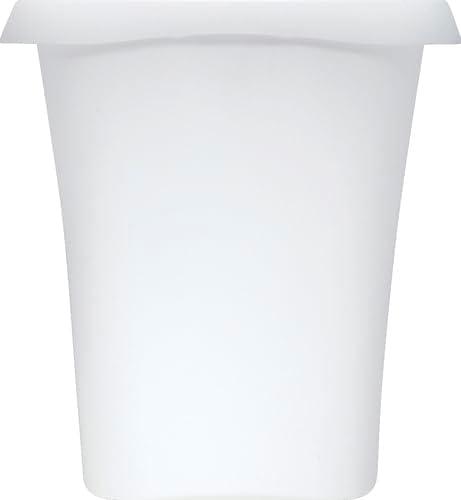 Rubbermaid 5.25 gal White Polypropylene Open Top Wastebasket