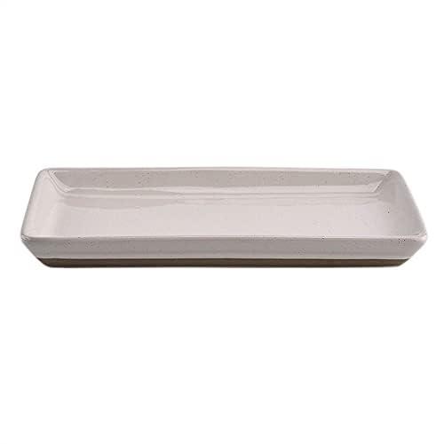 Sweet Water Decor Cream Speckled Stoneware Tray - 8x4"