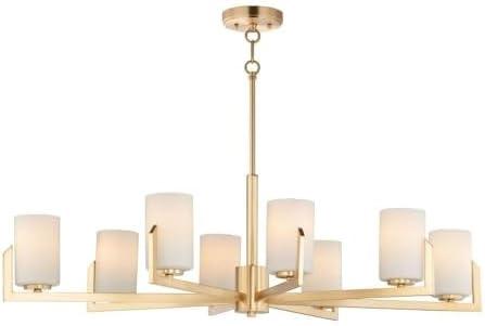 21288SWSBR-Maxim Lighting-Dart-Eight Light Chandelier-28 Inches wide by 13.5 inches high-Satin Brass Finish    -Traditional Installation