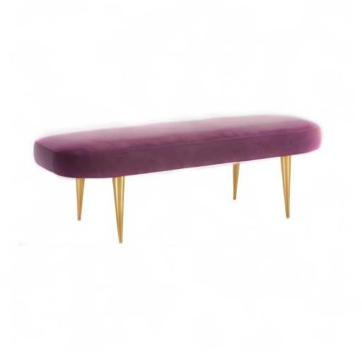 Corinne Oval Bench - SFV4704 - Plum/Gold - Safavieh Couture