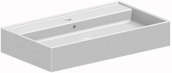 Scarabeo By Nameeks Teorema 18'' Glossy White Ceramic Rectangular Bathroom Sink