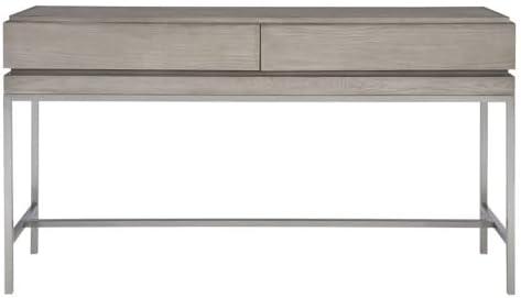 Uttermost Kamala Oak MDF and Stainless Steel Console Table in Mushroom Gray