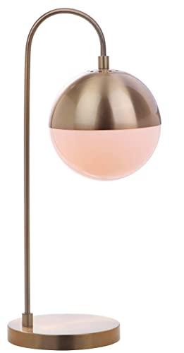 Contemporary Brass Gold 20.5" Desk Lamp with Retro Globe Shade