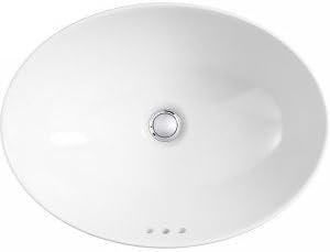 Vox® Vitreous China Oval Vessel Bathroom Sink with Overflow