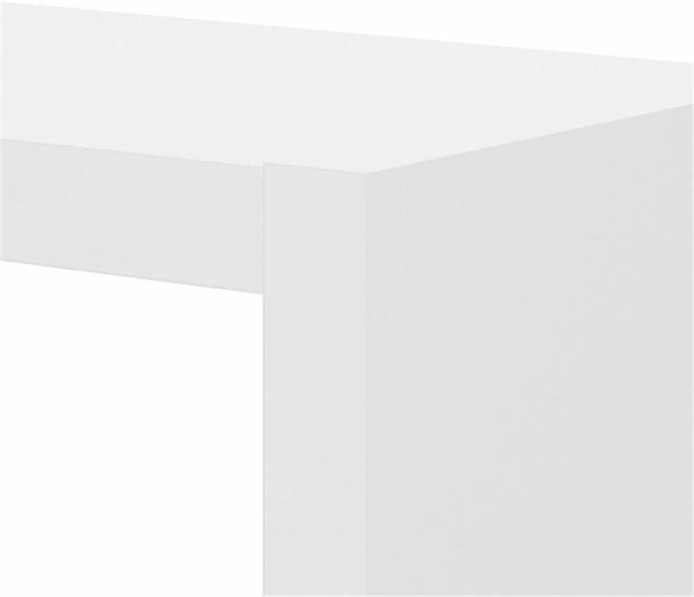 Echo White and Gray Counter Height Dining Table with Shelves