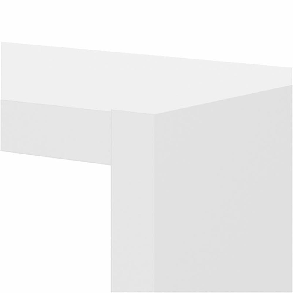 Echo White and Gray Counter Height Dining Table with Shelves