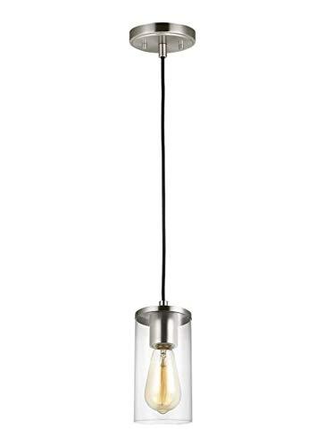 Zire Mini 4" Brushed Nickel Pendant with Clear Glass Shade