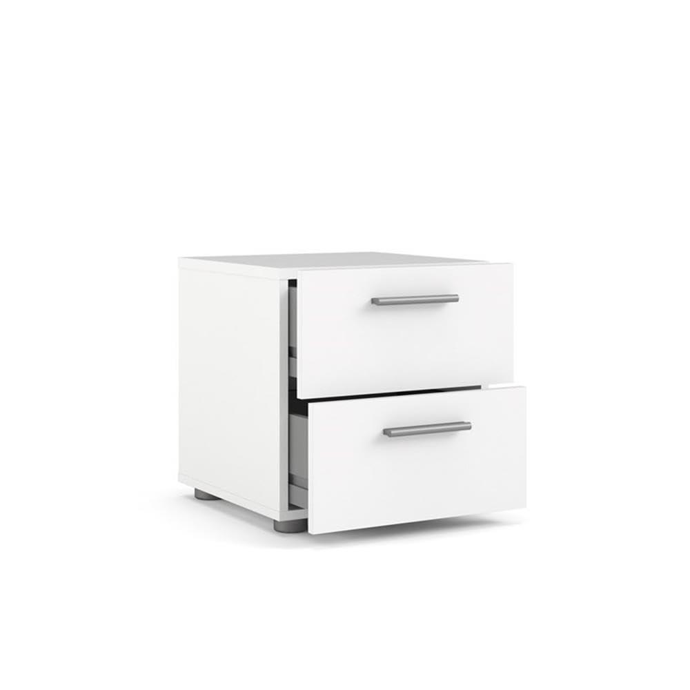 Home Square 3 Piece Bedroom Set with Dresser and 2 Nightstands in White