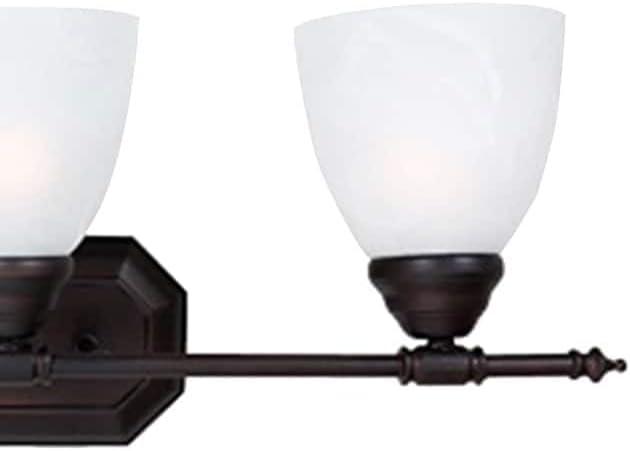 Oil Rubbed Bronze 3-Light Vanity Fixture with White Glass