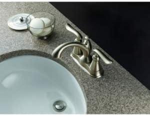 Linden Centerset Bathroom Faucet with Drain Assembly, 2-handle Bathroom Sink Faucet