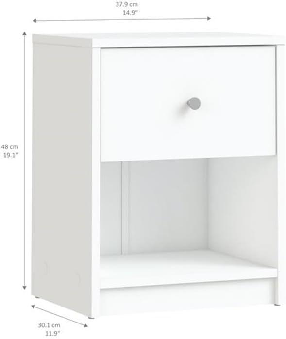 Home Square 4 Piece Bedroom Set With Dresser, Chest and 2 Nightstands in White