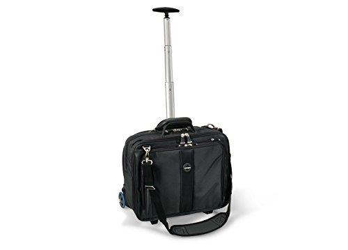 ErgoComfort Black Polyester 17" Laptop Roller Case with Telescopic Handle