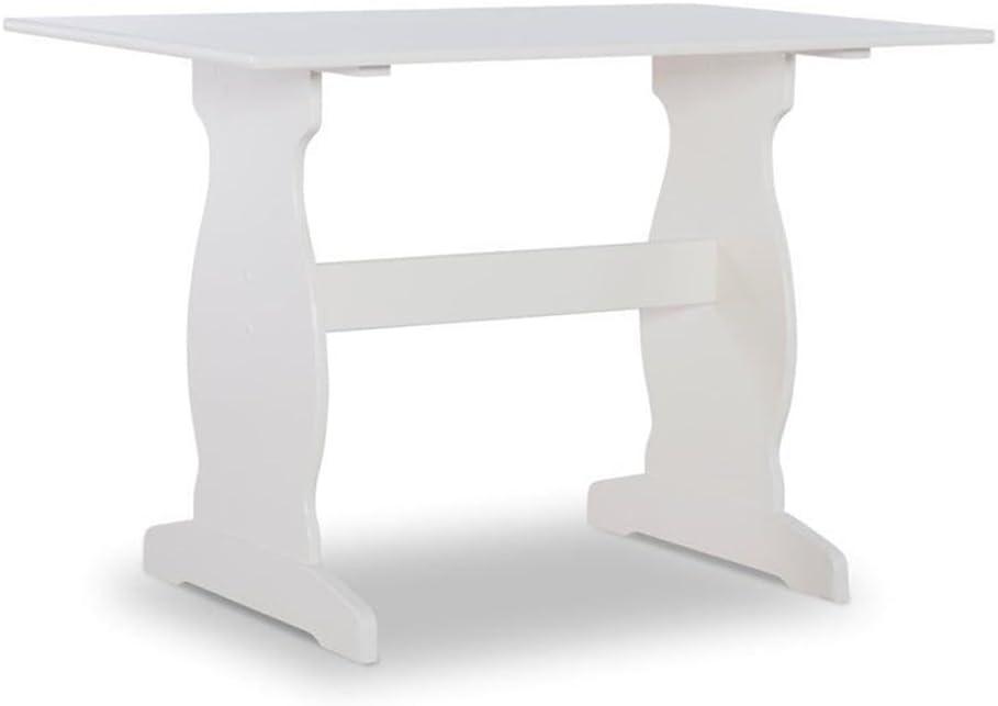 Riverbay Patio Conversation Indoor 3 Piece Kitchen Corner Nook Table Booth Bench Breakfast Dining Set in Charcoal