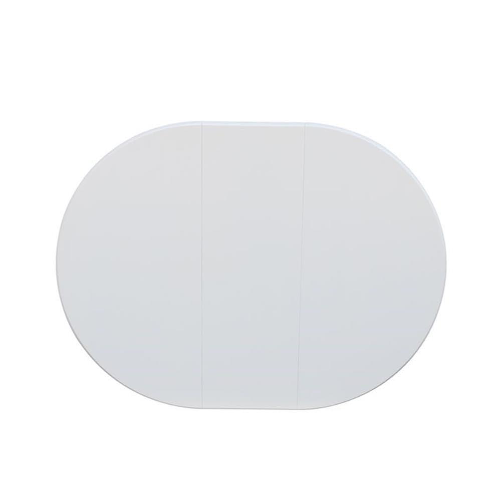 36" Magnolia Round Top Dining Table with 12" Leaf White - International Concepts: Hardwood Pedestal, Seats 4