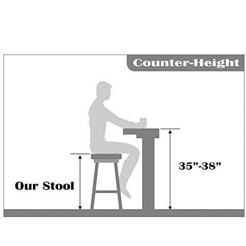 2xhome Elbow Countertop Height Bar Stool Wood Frame Bar Stools with Open Backs Dark PU Leahter Cushion Dark Black, Single, Set of 1