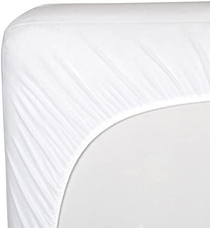 Sealy Baby Sealy Baby Allergy Protect Antimicrobial Waterproof Fitted Baby Crib Mattress Protector Pad, Crib Mattress Pad Topper, 52" x 28" - White