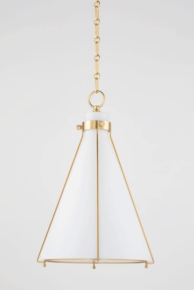 Sybil Pendant Light - Opal / Flared / Antique Bronze