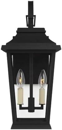 Generation Lighting Warren 19 1/2" High Black 2-Light Outdoor Wall Light
