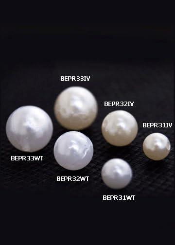 WGV Small Ivory Plastic Pearl Beads in 1 LB Bag, 0.4"(10 mm), Approx 720 Pearls, No Holes, Vase Filler, Loose Table Scatter, Art Crafts