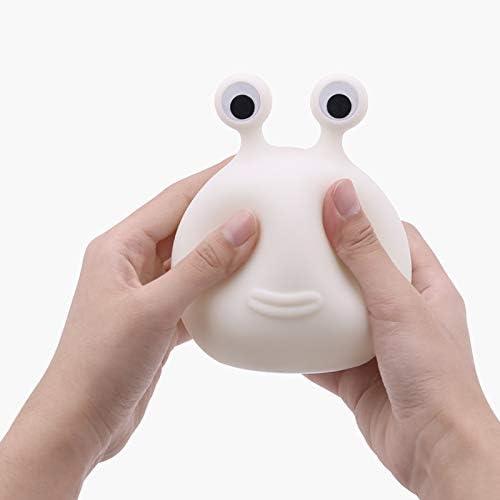 Night Light, Cute Slug Silicone Nursery Night Light Rechargeable Table Lamp Bedside Lamp with Pat Decompression for Baby Girls Women Bedrooms Living Room