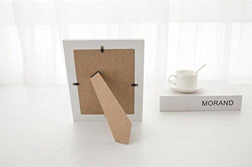 GIFTME 5 Picture Frame 5x7 Mother of Pearl Photo Frame,Beach Picture Frame Tabletop or Wall Hanging Display Frame(5x7 Natural White,1pc)