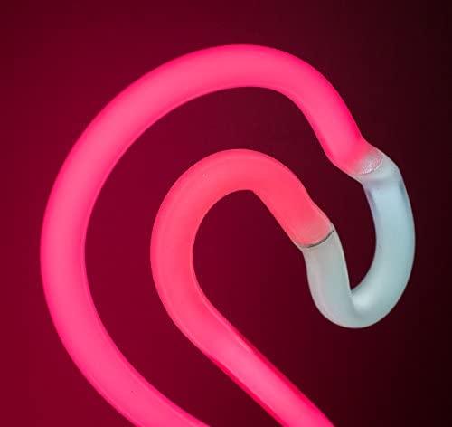 Amped & Co Flamingo Neon Desk Light, Pink