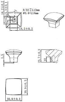 Richelieu Hardware BP814332143 Weston Collection 1 1/4-inch (31 mm) Antique Nickel Modern Square Cabinet and Drawer Knob for Kitchen, Bathroom, and Furniture