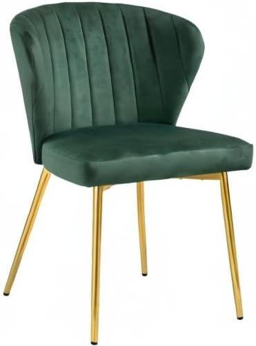 Isaac Velvet Accent Dining Chair Set of 2 | Karat Home - Fuchsia