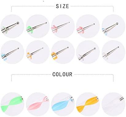 JacobsParts 20-Piece Professional Nail Art Brushes Set, Dotting Tools, Dust Brush, Nail Drawing Pen for Perfect Manicure and Detailed Designs (Black)