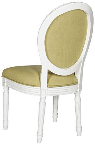 Holloway 19" H French Brasserie Oval Side Chair (Set of 2) - FOX6228 - Spring Green/Cream - Safavieh Couture